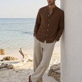 Camicia con Collo alla Coreana