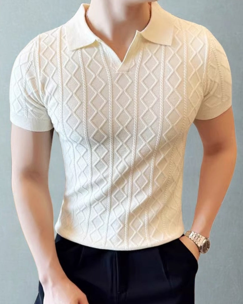Polo in Maglia Testurizzata Signature