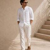 Camicia con Collo alla Coreana