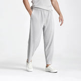 Pantaloni Plissettati Streetwear Grigi
