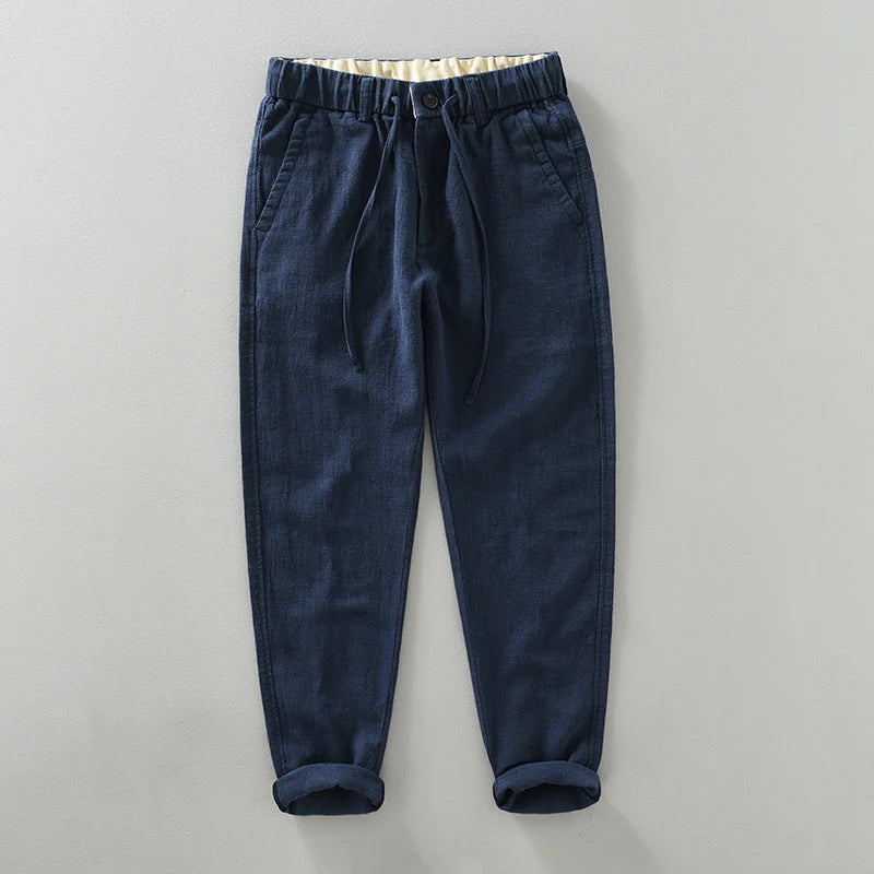 Pantaloni Elliot in Cotone e Lino
