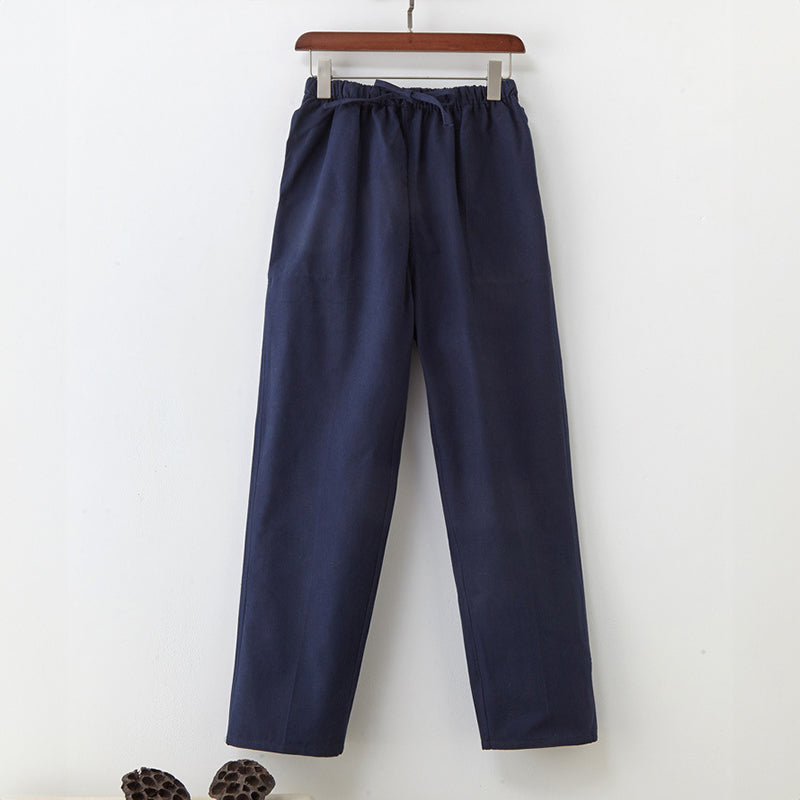 Pantaloni Kibo in Cotone e Lino