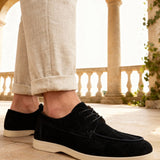 Scarpa Premium in Pelle Scamosciata con Lacci