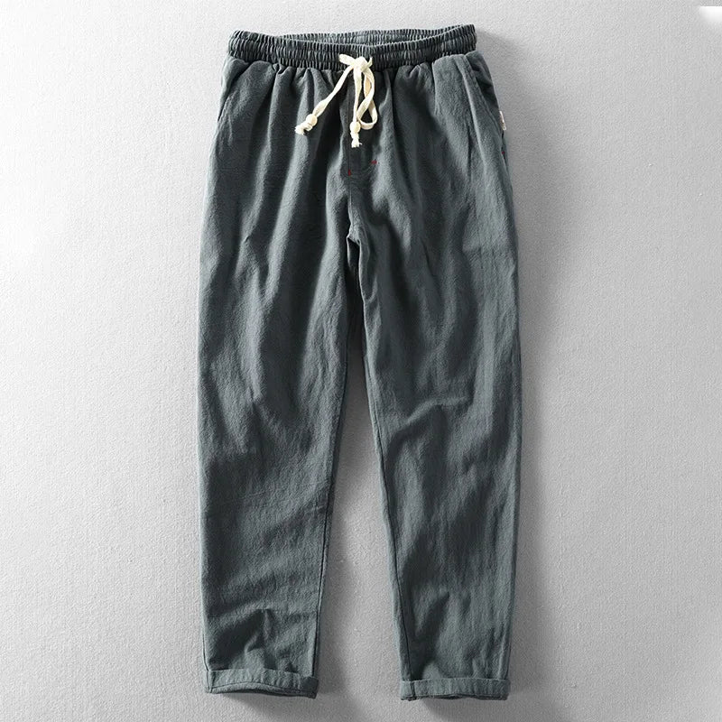 Pantaloni Riku in Cotone e Lino