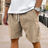 Shorts Calvin in Velluto a Coste con Cordino