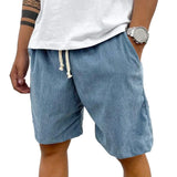 Shorts Calvin in Velluto a Coste con Cordino