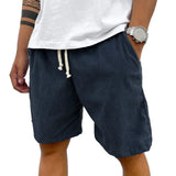Shorts Calvin in Velluto a Coste con Cordino