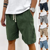 Shorts Calvin in Velluto a Coste con Cordino