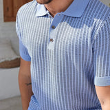 Polo in Maglia Intrecciata Old Money