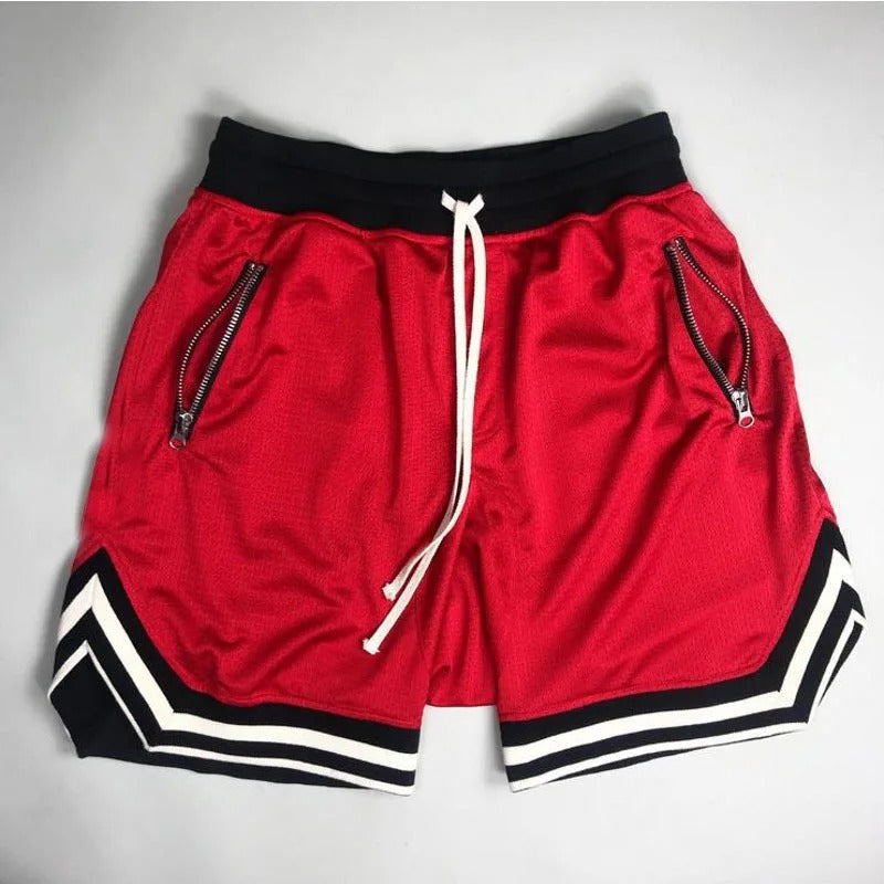 Shorts Sportivi con Cordino e Tasca con Zip