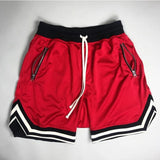 Shorts Sportivi con Cordino e Tasca con Zip