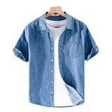 Camicia Jeans Alessandro Pietra 100% Cotone