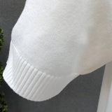 Polo in Maglia Effetto Seta Ghiacciata Bianca