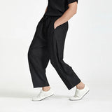 Pantaloni Plissettati Streetwear Grigi
