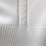 Polo in Maglia Effetto Seta Ghiacciata Bianca