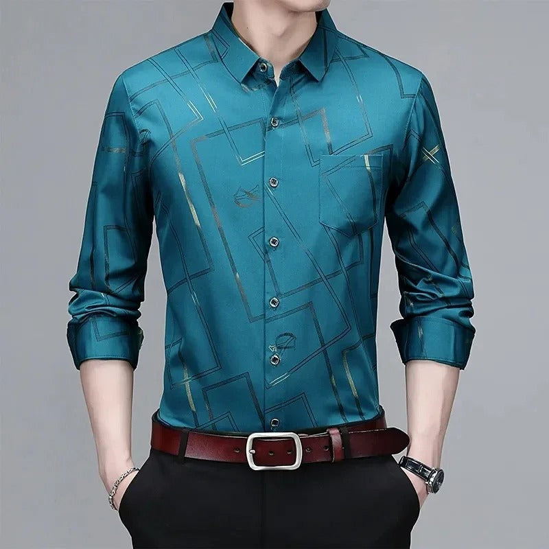 Camicia Stampata Antipiega